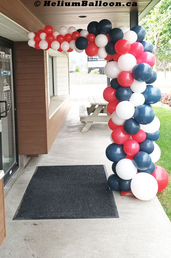 Half Balloon Arch - Organic Garland - 8 feet (height) x 5 to 6 feet (Width) - Delivery, Setup and Structure Pickup Included - A