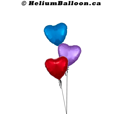 Make Your Own Bouquet Metallic Heart Balloons 18 inches (Color Choice)
