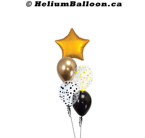 Make Your Own Balloon Bouquet - With Star Balloon And Confettis - (Choose your Colors)