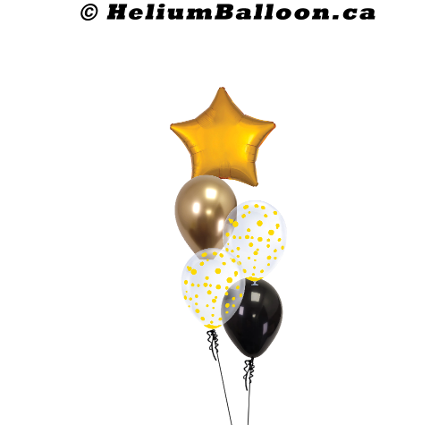 Make Your Own Balloon Bouquet - With Star Balloon And Confettis - (Choose your Colors)