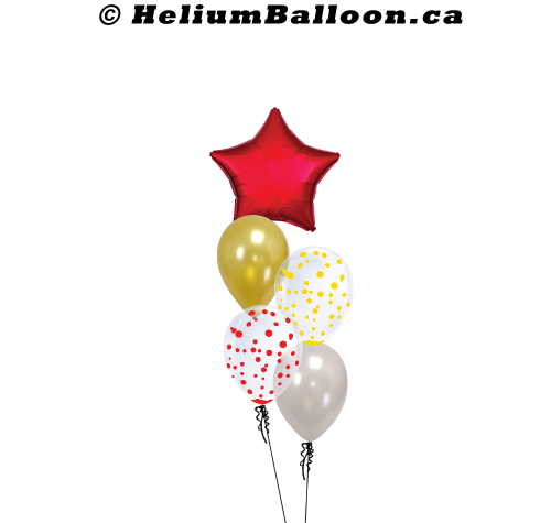 Make Your Own Balloon Bouquet - With Star Balloon And Confettis - (Choose your Colors)