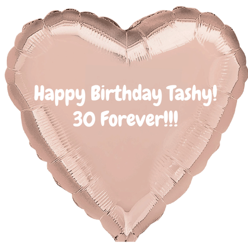 Personalized Heart Metallic Balloon 17'' ( Colors Available ).