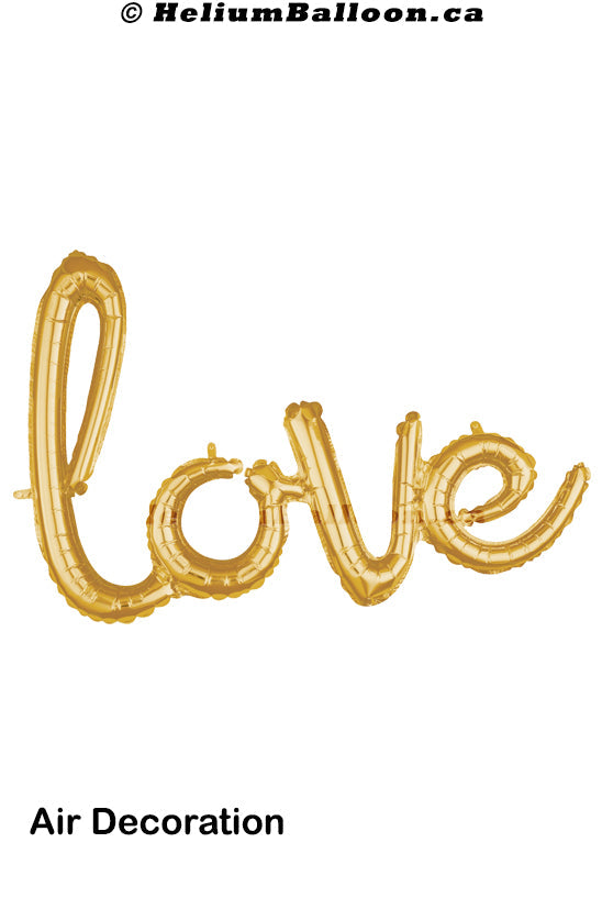 Love Script - Gold - Air Filled only
