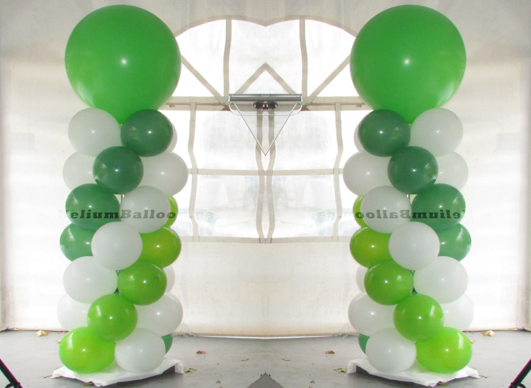 Combo of Two Balloon Columns - Make Your Own Two Balloon Columns with Latex Balloon 24 inches - Delivery, Setup and Structure Pickup Included