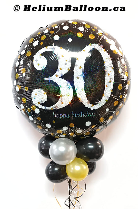 Happy Birthday avec l'âge de 30/40/50/60/65/70/80e