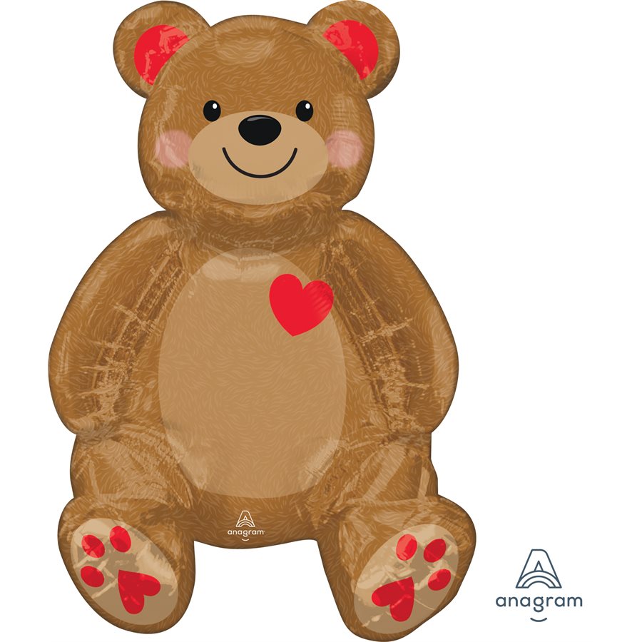 Love Teddy Bear Balloon 17 x 20 inches - Doesn't Float
