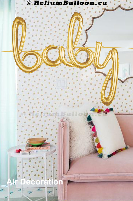 Baby Script - Or - Rempli d'air uniquement