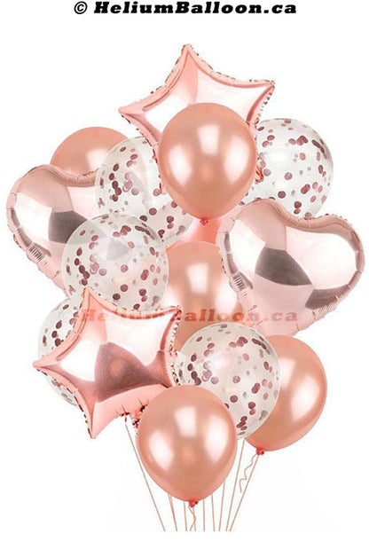 Make your own Bouquet 8 Balloons - Metallic, Confetti & Pearl Latex