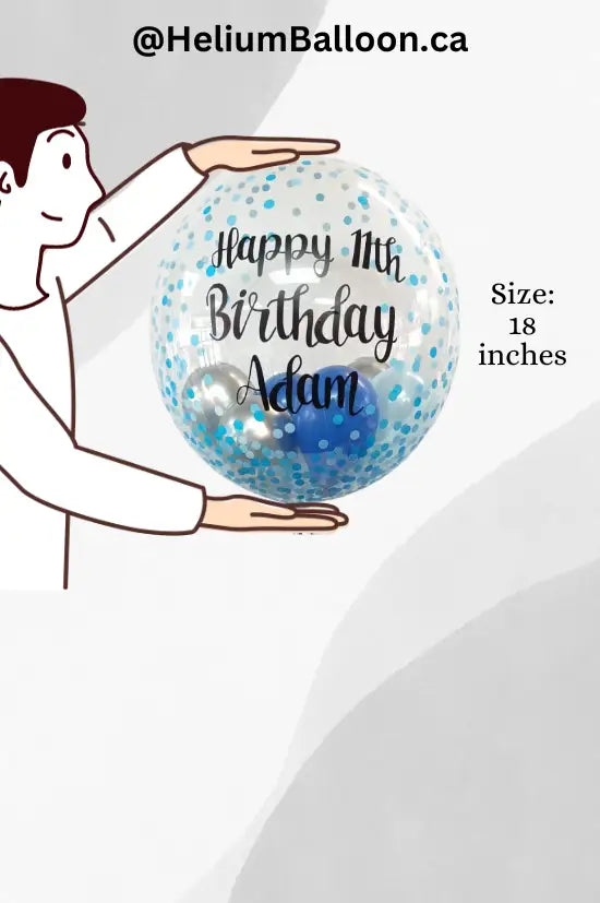 Custom-Text-Mini-Balloons-blue-Gold-Balloon-Gift