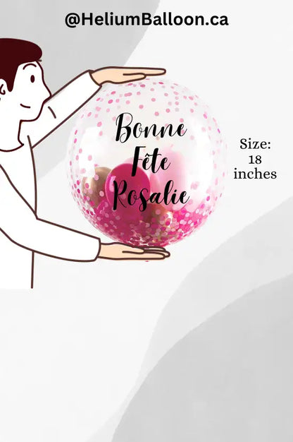 Custom-Text-Mini-Balloons-pink-fuschia-Gold-Balloon-Gift-size