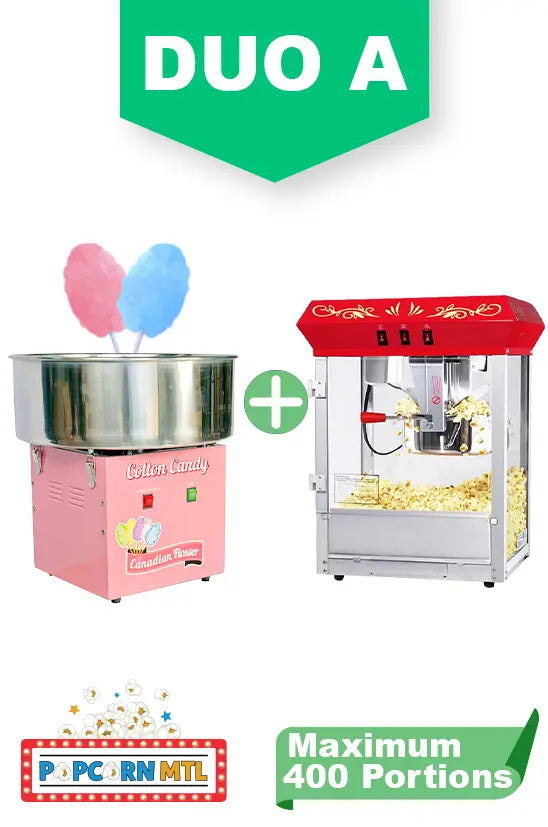 Duo-A-machine-rental-cotton-candy-red-popcorn-machine-Popcorn-Rental-Montreal-delivery-Livraison-Location-machine-popcorn-Montreal-Duo-A-Location-machine-barbe-a-papa-machine-popcorn