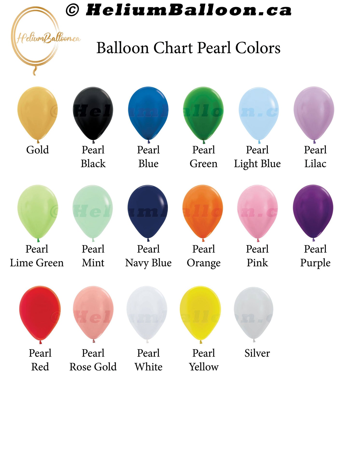 Set of Individual Helium INFLATED Latex Pearl Ceiling Balloons 11" - FLOATING TIME 12 or 48 HOURS - ( Colors Available )