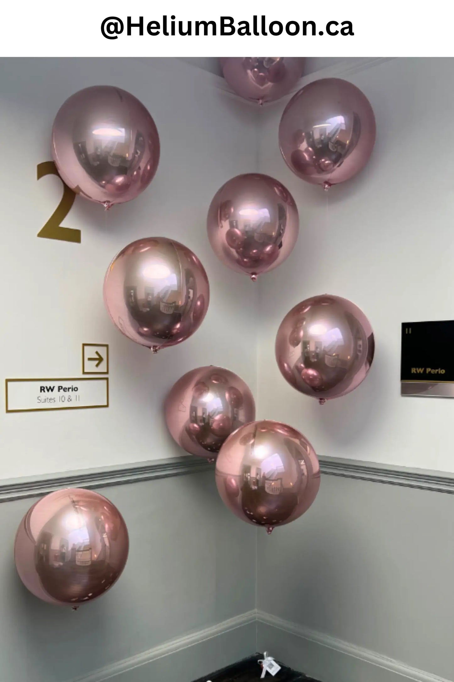 Shiny-Rose-Gold-Round-Foil-Balloon-Floor-Decor