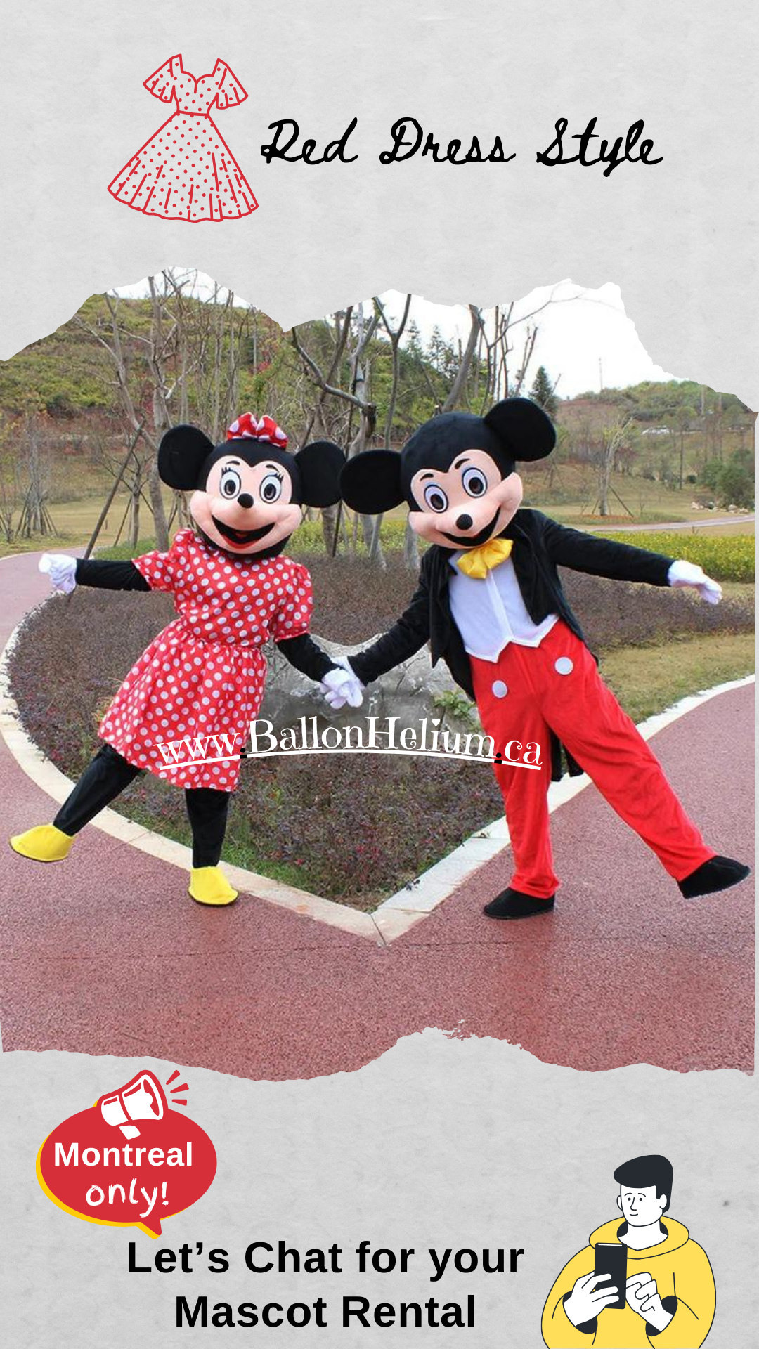 Location Mascotte Mickey & Minnie Mascot Rental Montreal