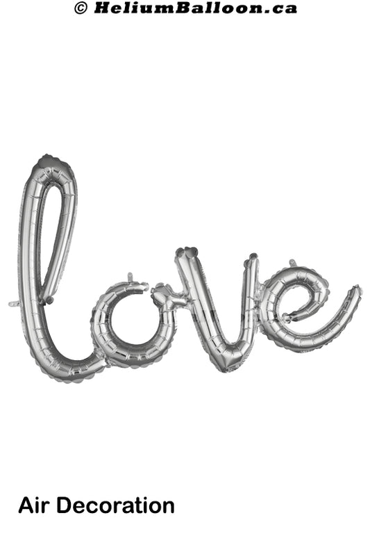 Love Script - Silver - Air Filled only