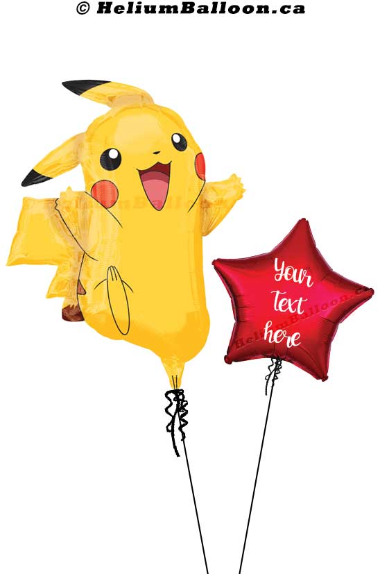 Étoile personnalisée avec ballon Pokémon Super Pikachu – Helium Balloon Inc.
