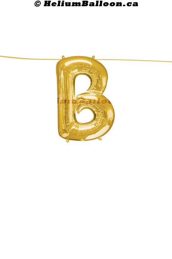 Make Your Own Balloon Banner / Name / Phrase/Age... - Gold Letters 16" - Air Filled Only