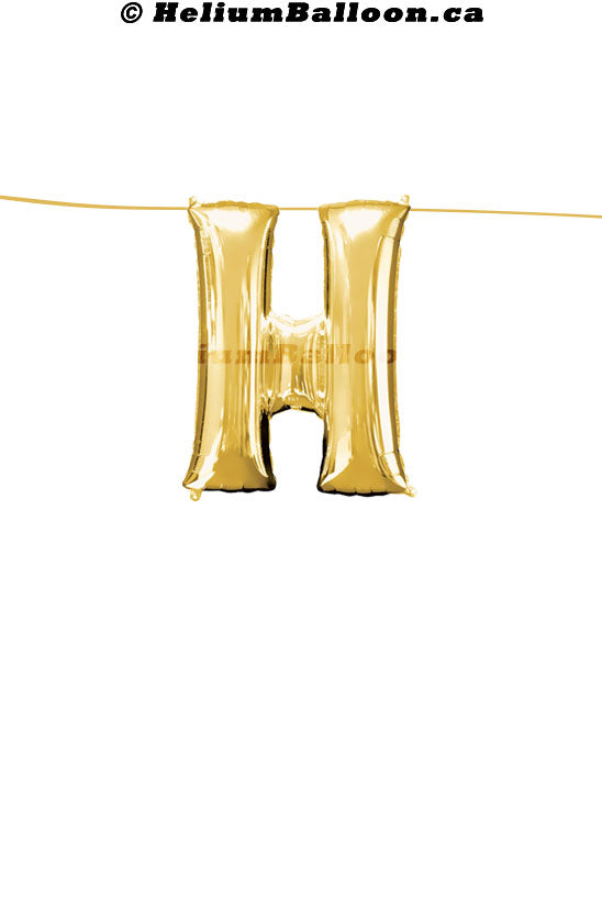Make Your Own Balloon Banner / Name / Phrase/Age... - Gold Letters 16" - Air Filled Only