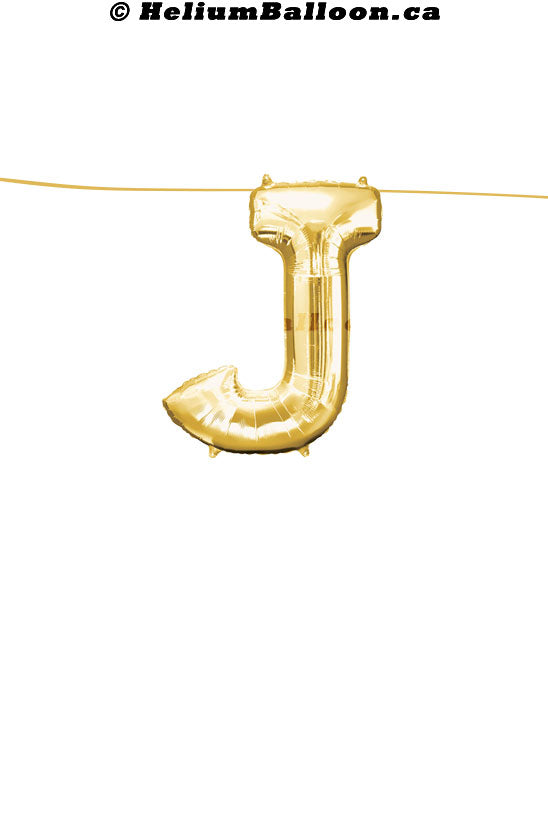 Make Your Own Balloon Banner / Name / Phrase/Age... - Gold Letters 16" - Air Filled Only