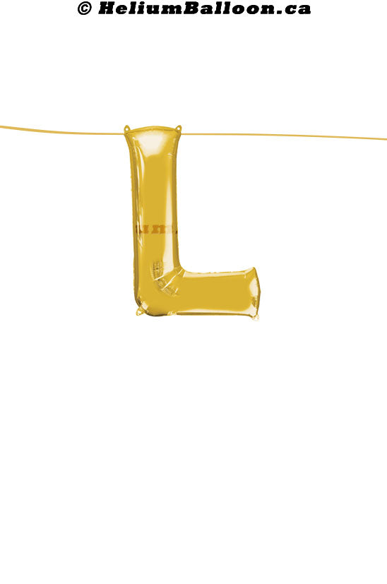 Make Your Own Balloon Banner / Name / Phrase/Age... - Gold Letters 16" - Air Filled Only