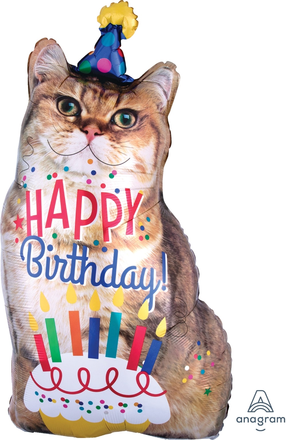 Ballon Happy Birthday Gros Chat 33"