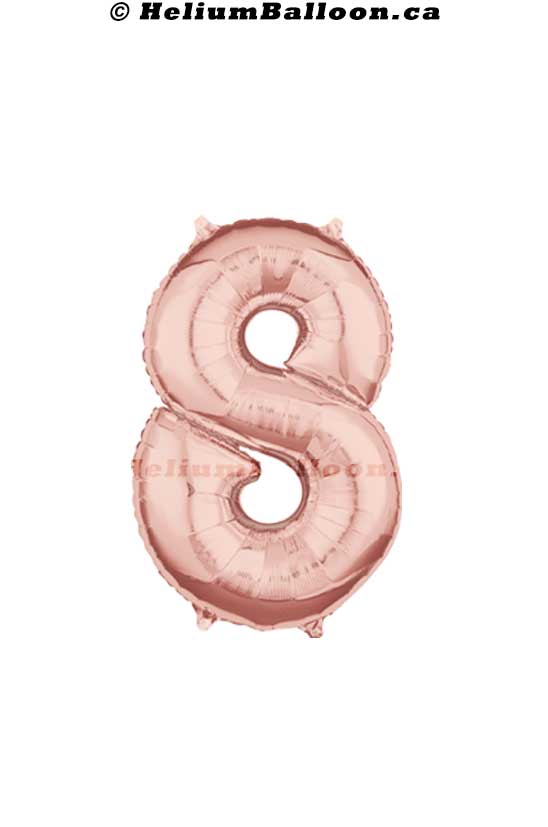 Number_8_Rose_Gold_26_inch_Helium_Balloon_Bouquets_Delivery_Montreal_Bouquets_Ballon_Chiffre_8_26_pouces_Livraison_Bouquet_ballons_Montreal