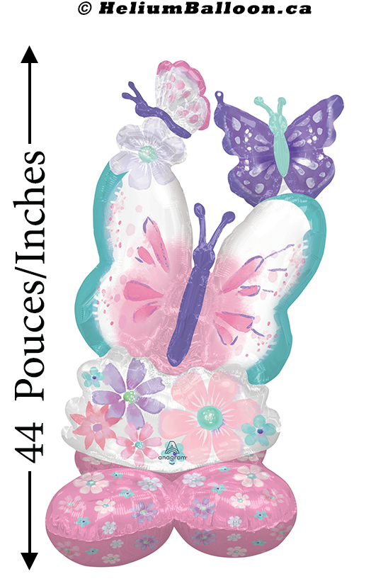 42809-Flutters Butterfly-balloon-stand-helium-balloon-Montreal-delivery-Livraison-bouquets-de-ballons-Helium-Montreal-papillon