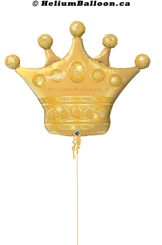 Gold-Crown-helium-balloon-Montreal-delivery-Livraison-bouquets-de-ballons-Helium-Montreal-Couronne-Ballon