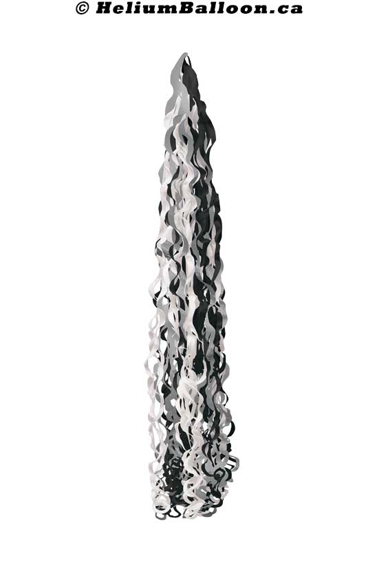Paper Balloon Tail - Gray & Black