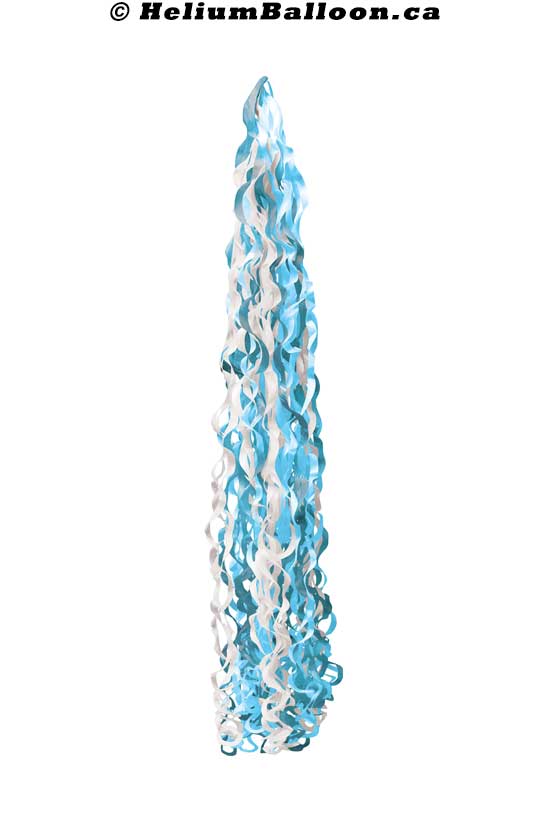 Paper Balloon Tail - Blue & White