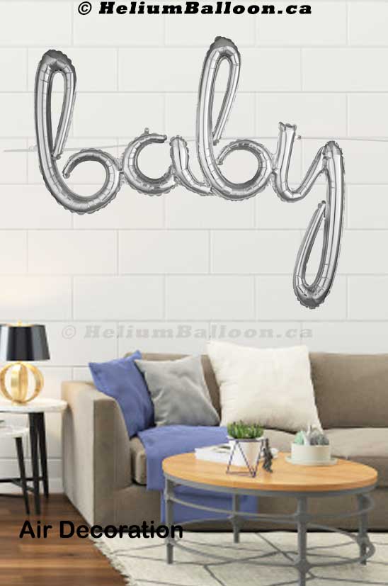 Baby Script - Argent - Rempli d'air uniquement