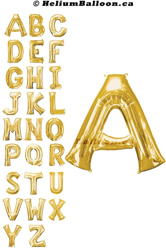 Make Your Own Balloon Phrase - Gold Letters 34" - Helium Filled