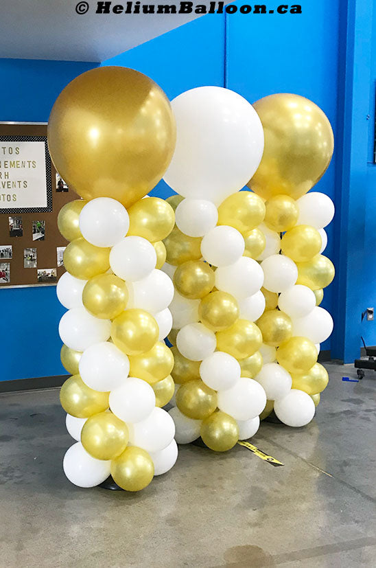 Combo of Two Balloon Columns - Make Your Own Two Balloon Columns with Latex Balloon 24 inches - Delivery, Setup and Structure Pickup Included