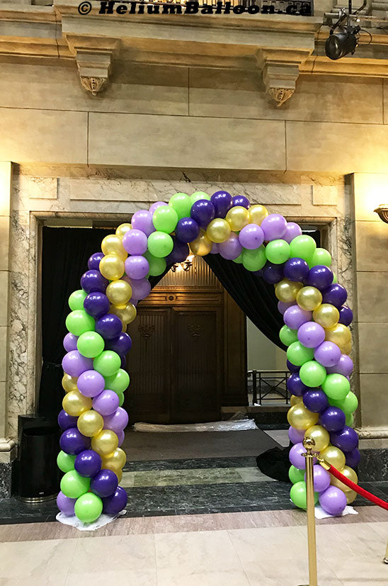 Balloon Arch Size B 8 feet Width x 8 feet height Spiral Arch Delivery Setup and Structure Pickup Included