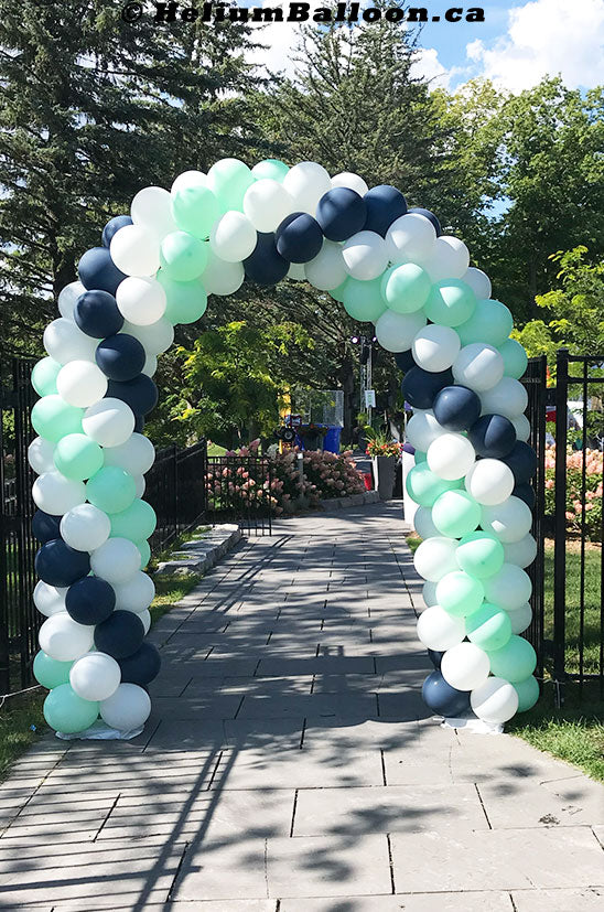 Balloon Arch Size B 8 feet Width x 8 feet height Spiral Arch Delivery Setup and Structure Pickup Included