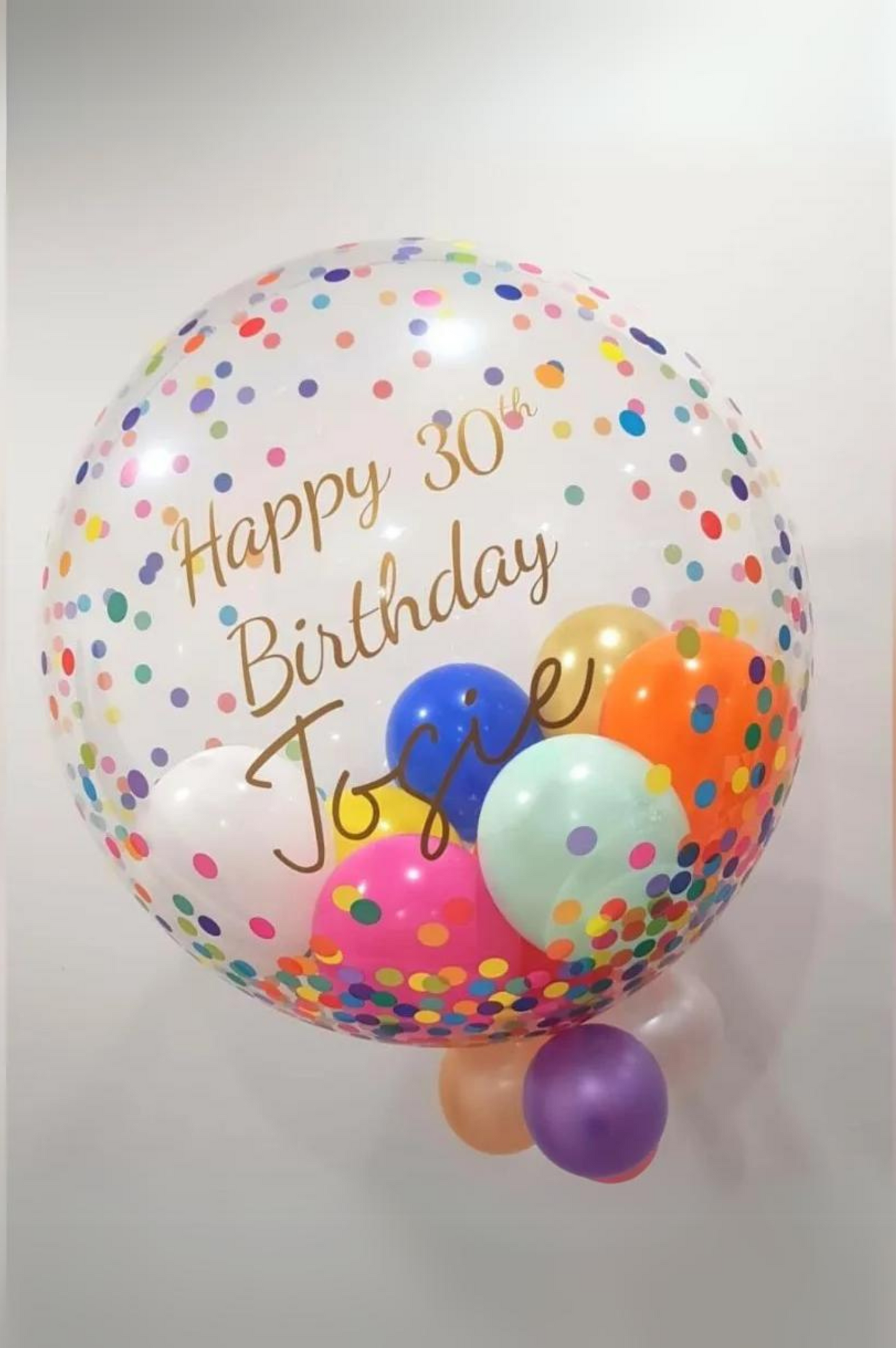 Texte personnalisé - Confettis Multicolores - Mini Ballons à l'intérieur - ( Choisissez vos Couleurs)