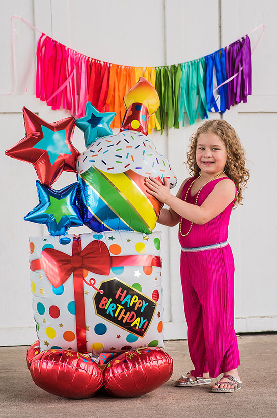 Happy Birthday cupcake/cadeaux décoration de sol-hauteur 55 pouces