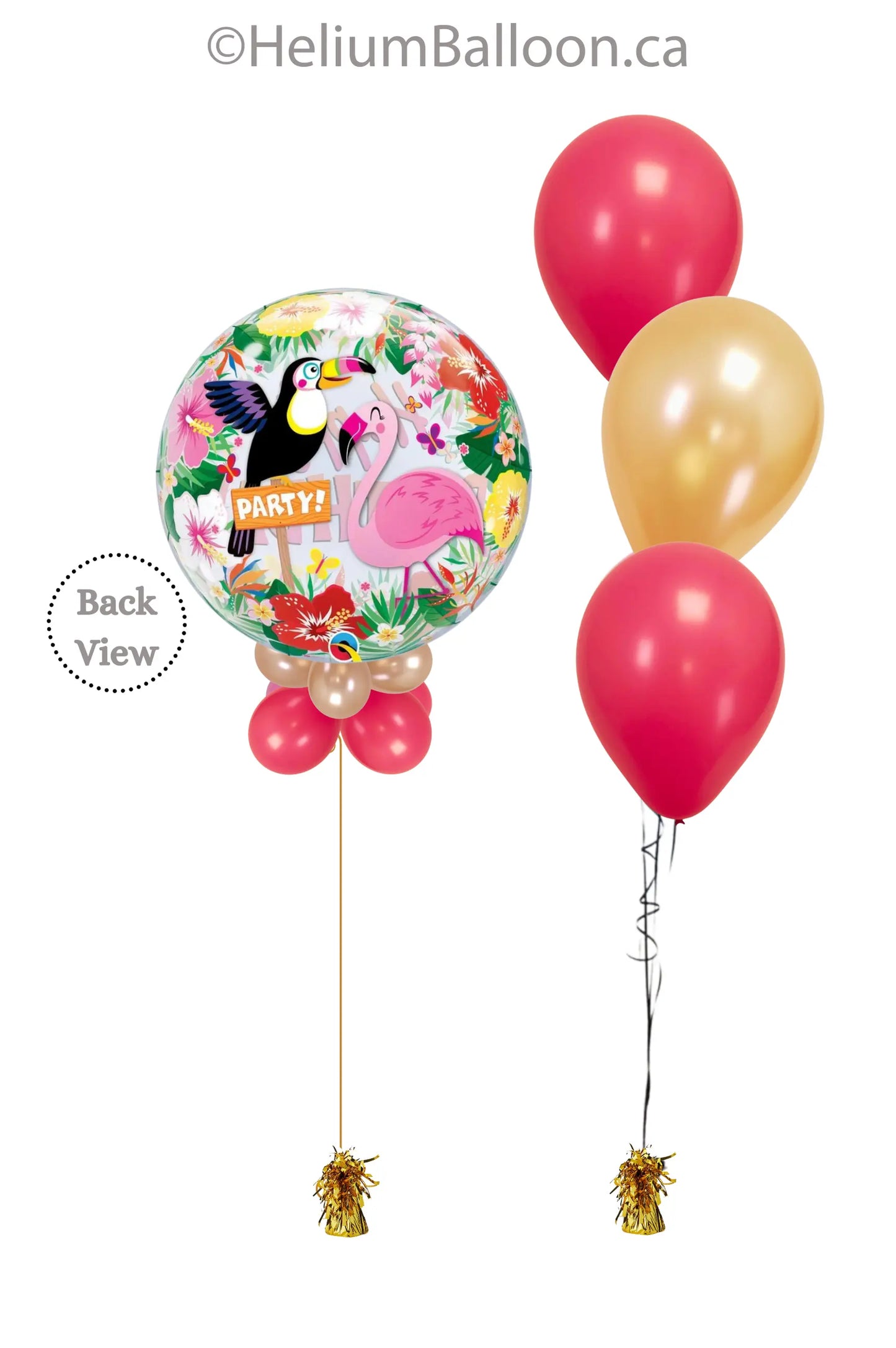 Pack de Ballons Happy Birthday - Flamingo