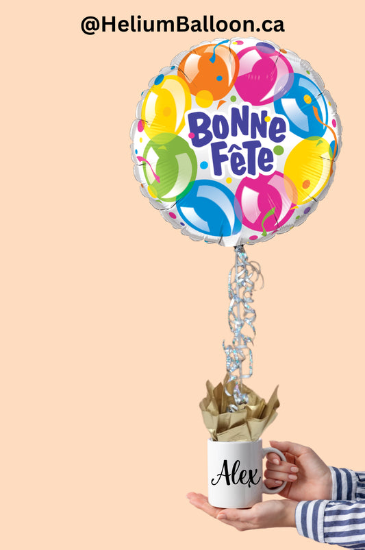 Add Your Name - Bonne Fête Gift Mug - Multicolor