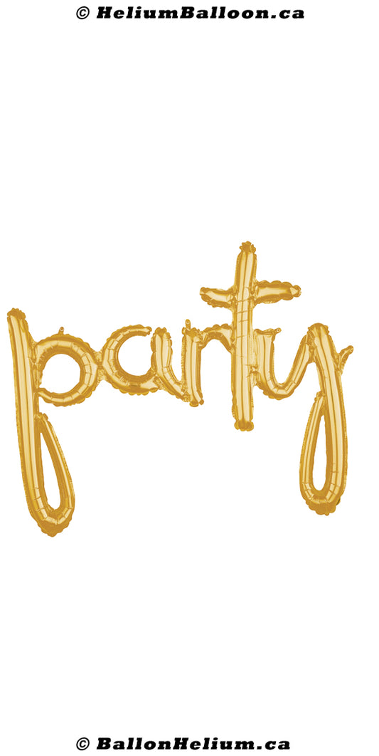 Party Script - Gold - Air Filled only