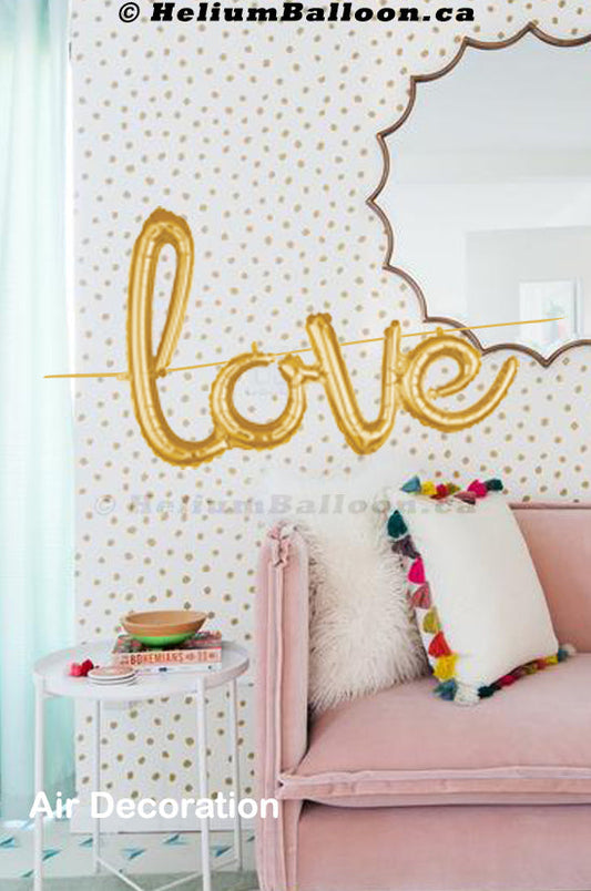 Love Script - Gold - Air Filled only