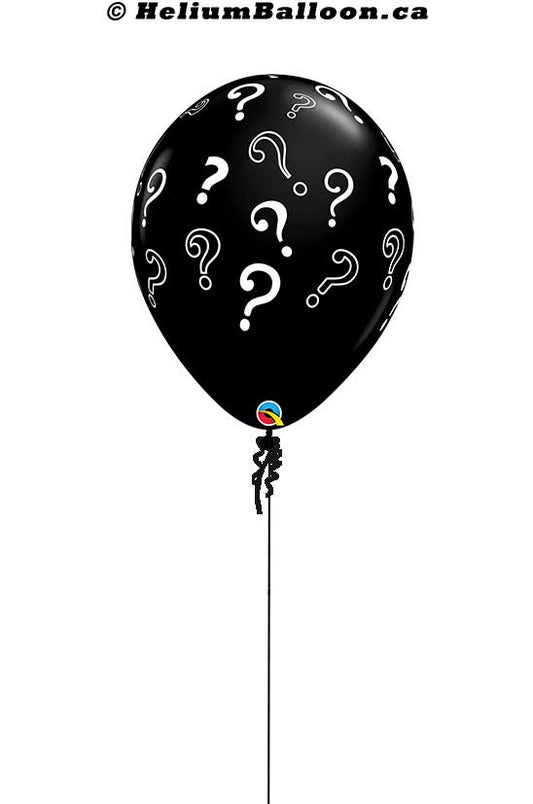 Ballon pour fête prénatale/révélation de genre avec points d'interrogation – 40,6 cm