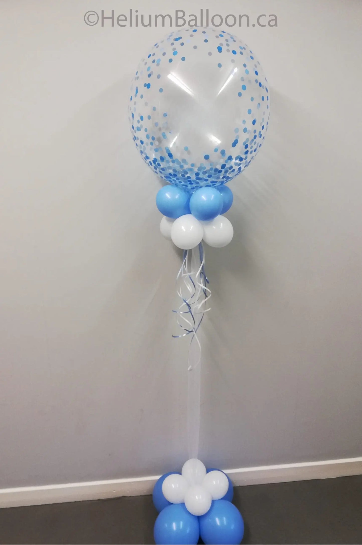 Baby Boy Blue and White Bubble Balloon