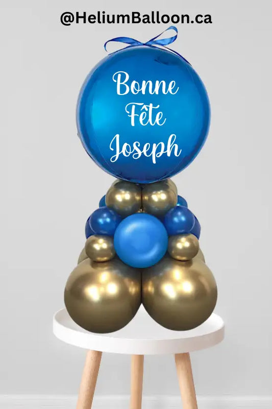 Bonne-fete-Personalized-balloon-center-piece-blue