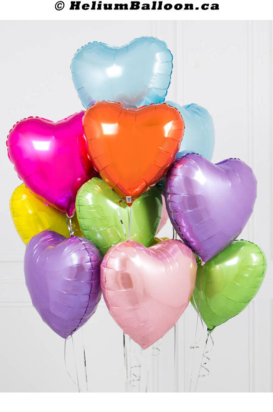 Bouquet_balloons_metallic_heart_18_inches_helium_balloon_Montreal_delivery-Livraison_bouquets_de_ballons_Helium_Montreal_coeur