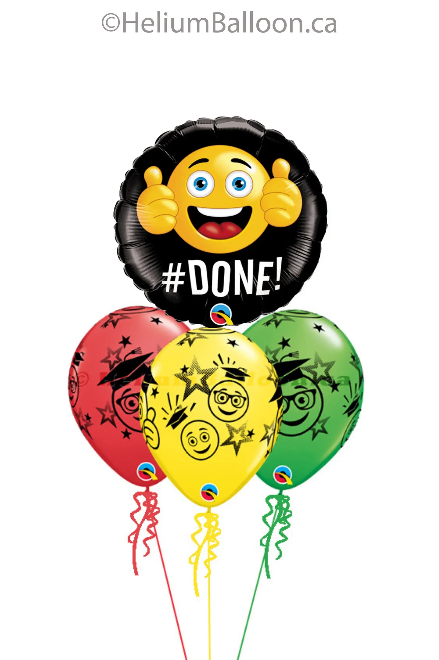 Bouquet de Graduation - Ballon Emoji Done