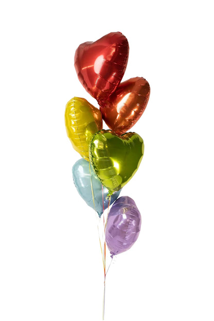 Créez votre propre bouquet de ballons en forme de cœur 18 pouces (Choix de Couleurs)