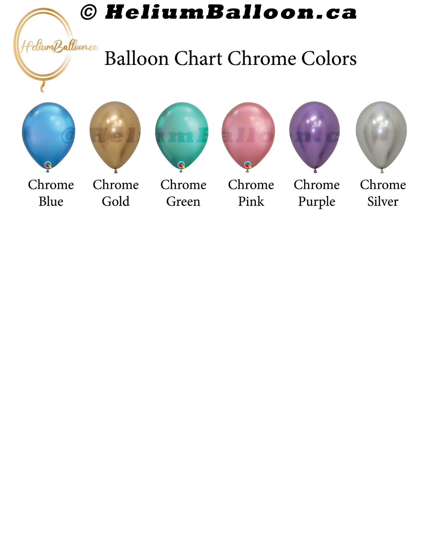 Make Your Own Bouquet Chrome Latex Colors 11 inches (Choose your Colors)