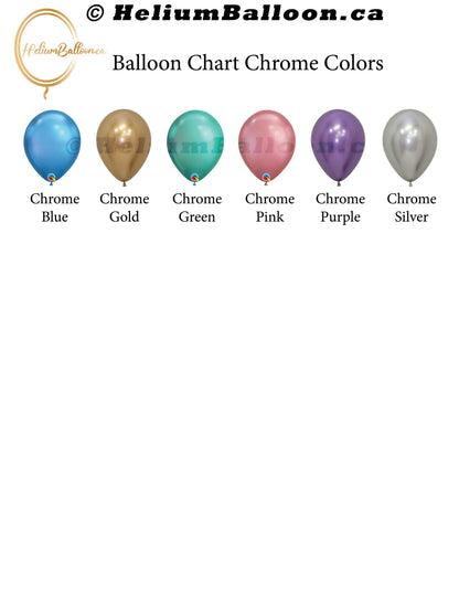 Make Your Own Bouquet Chrome Latex Colors 11 inches (Choose your Colors)
