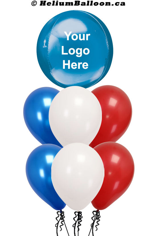 Shiny Round Balloon With Text or Logo - Colors of Your Choice